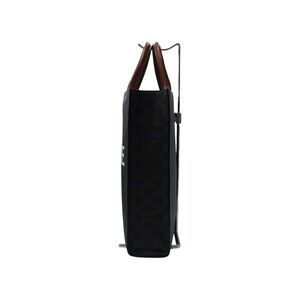 Celine leather versatile Cabas Dark Triomphe Black crossbody Brown Bag Tote